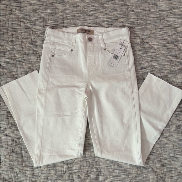 Liverpool Denim - Liverpool The Crop Straight Leg Jeans Sz 0/25 | Liverpool The Crop White Jeans-